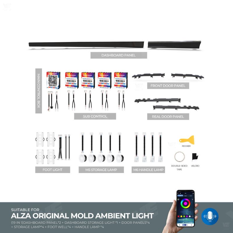 VE Perodua Alza 2022-2025 OEM Ambient Light