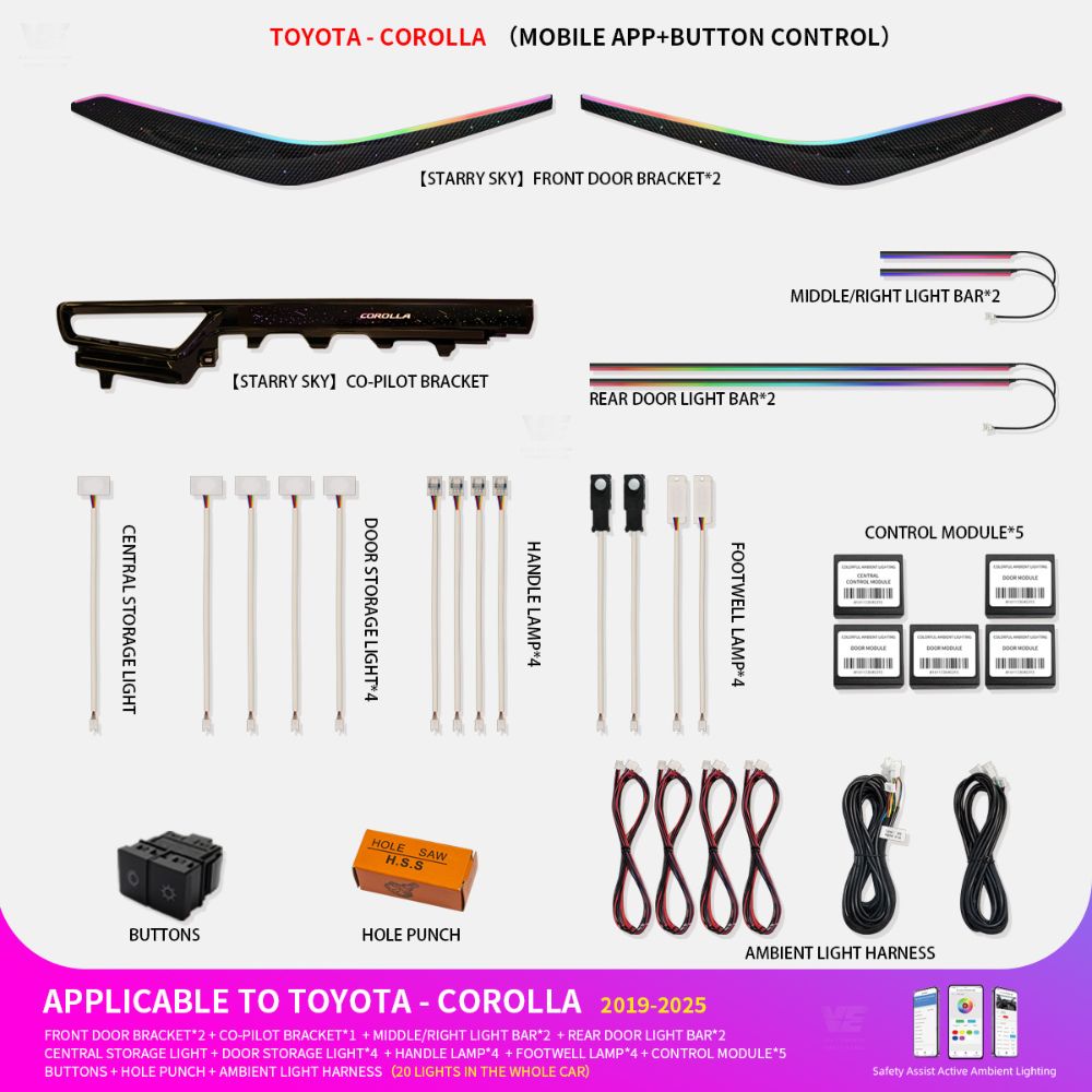 VE Toyota Corolla Altis 2020-2025 OEM Ambient Light
