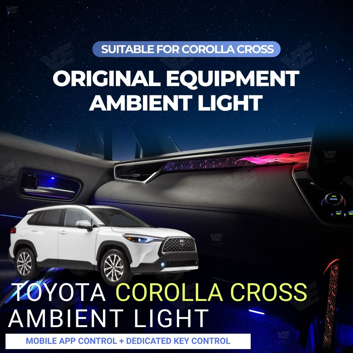VE Toyota Corolla Cross 2021-2025 OEM Ambient Light