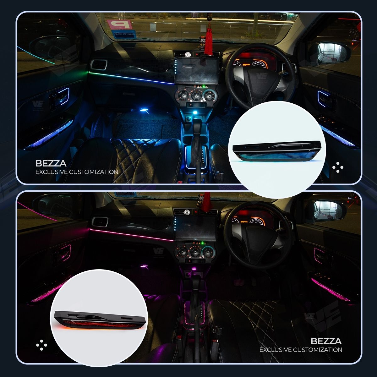 VE Perodua Bezza 2016-2025 OEM Ambient Light (3 Design)