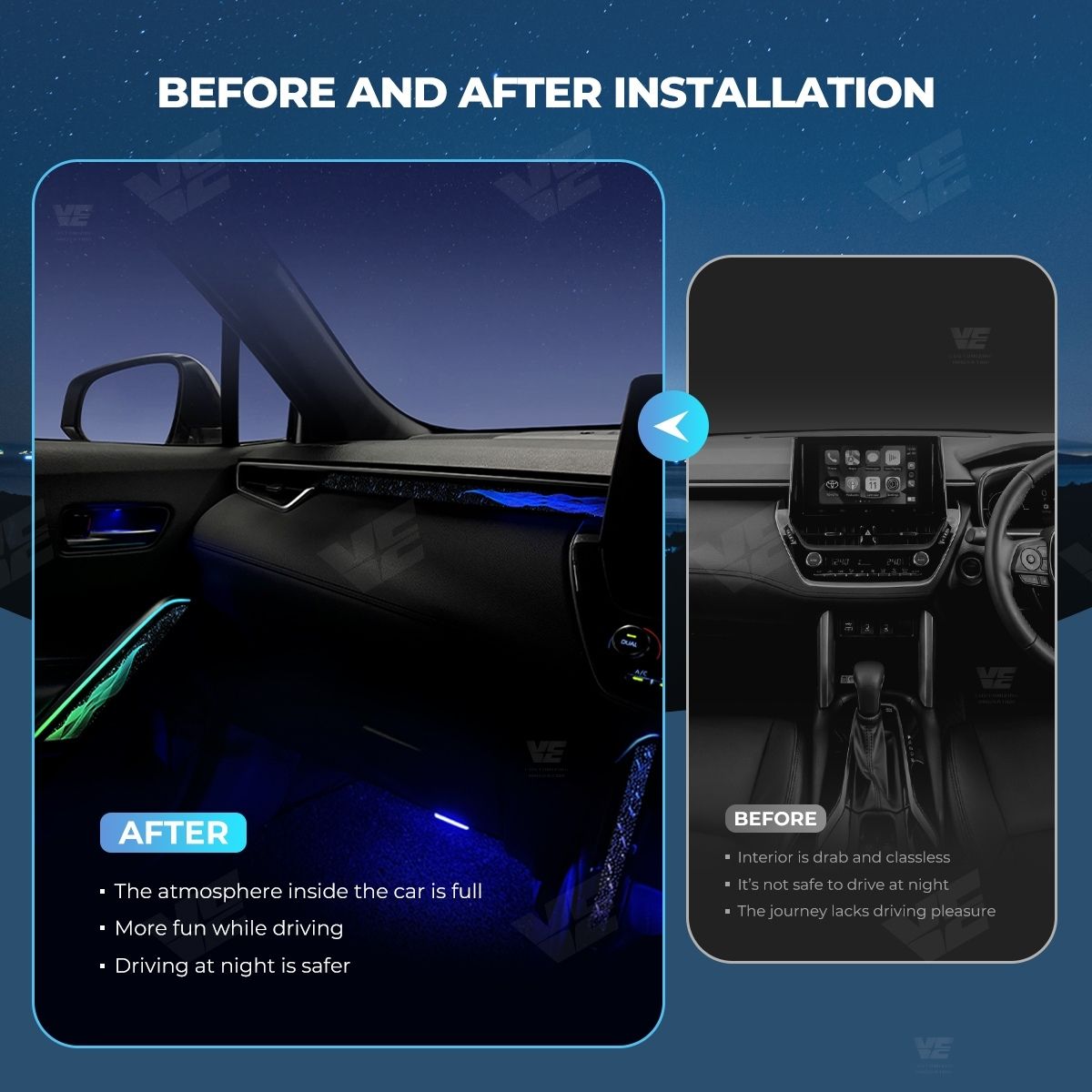 VE Toyota Corolla Cross 2021-2025 OEM Ambient Light