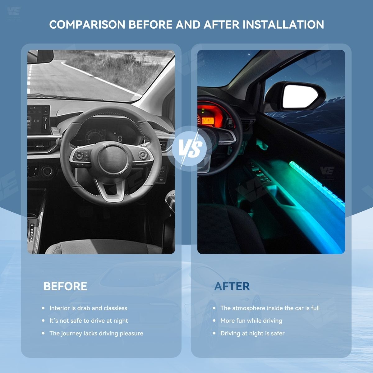 VE Perodua Axia 2023-2025 OEM Ambient Light (2 Design)