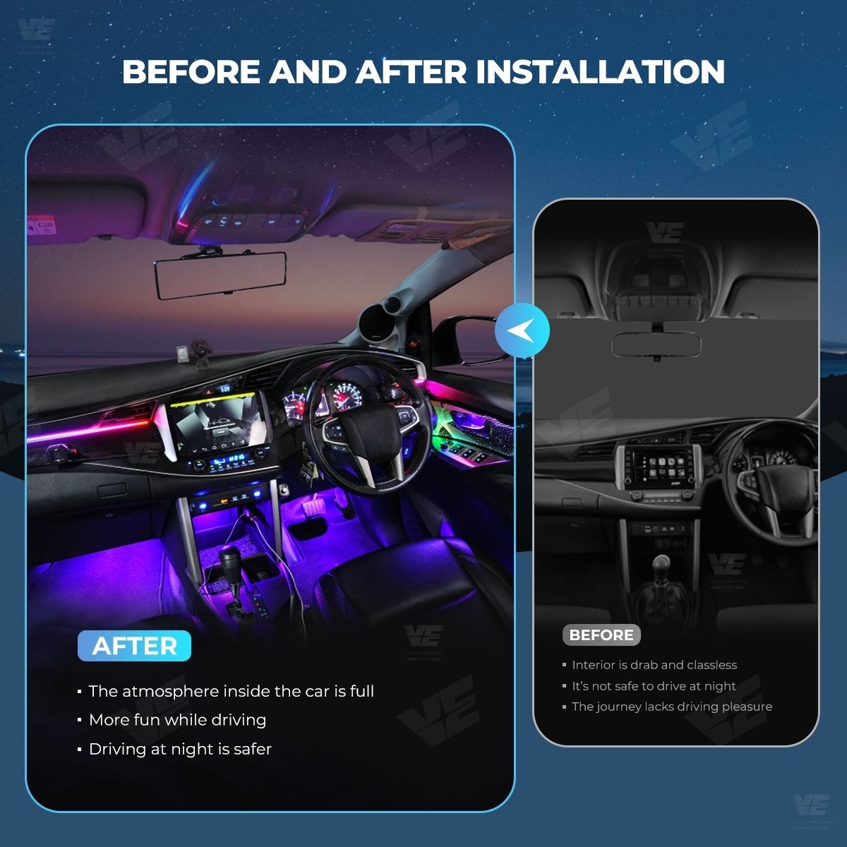 VE Toyota Innova 2016-2024 OEM Ambient Light